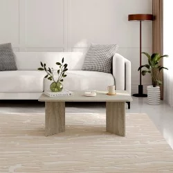 Τραπεζάκι σαλονιού Sam  χρώμα neo travertine 100x60x41,8εκ.