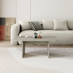 Τραπεζάκι σαλονιού Pietra  χρώμα neo travertine 100x60x41,8εκ.