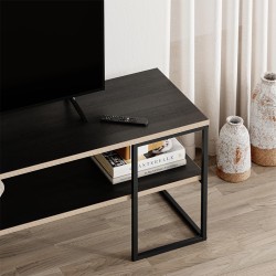 Έπιπλο τηλεόρασης Friday  χρώμα black wood 140x37x45εκ.