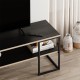 Έπιπλο τηλεόρασης Friday  χρώμα black wood 140x37x45εκ.