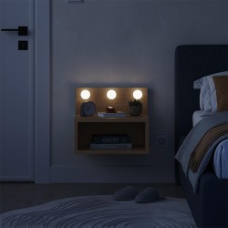 Κομοδίνο επιτοίχιο Treo  με LED χρώμα sapphire oak 40x30x33,8εκ.