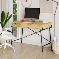 Γραφείο εργασίας Naive  χρώμα sapphire oak 113,4x60x77,5εκ.