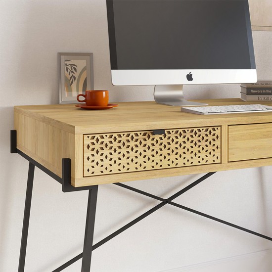 Γραφείο εργασίας Naive  χρώμα sapphire oak 113,4x60x77,5εκ.