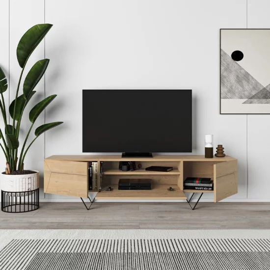 Έπιπλο τηλεόρασης Jacomen  χρώμα sapphire oak 160x35x43εκ.