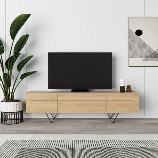 Έπιπλο τηλεόρασης Jacomen  χρώμα sapphire oak 160x35x43εκ.