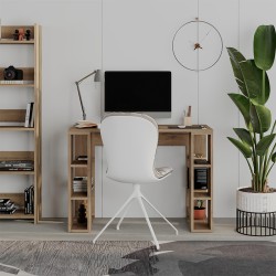 Γραφείο εργασίας Colmar  χρώμα ανοιχτό καρυδί 106x50x75εκ.