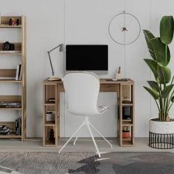 Γραφείο εργασίας Colmar  χρώμα ανοιχτό καρυδί 106x50x75εκ.