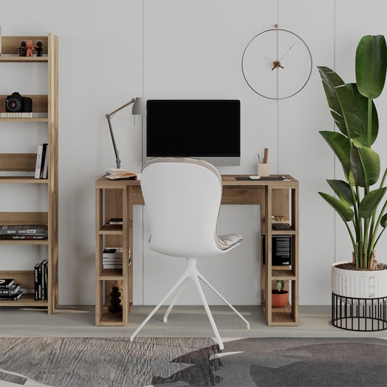 Γραφείο εργασίας Colmar  χρώμα ανοιχτό καρυδί 106x50x75εκ.