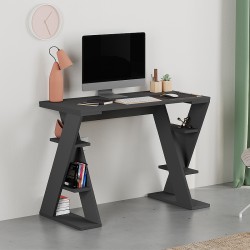 Γραφείο εργασίας Papillon  χρώμα ανθρακί 106x50x75εκ