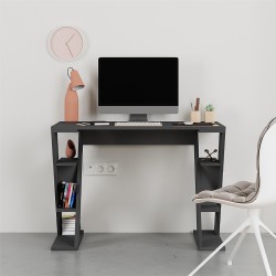 Γραφείο εργασίας Papillon  χρώμα ανθρακί 106x50x75εκ