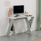 Γραφείο εργασίας Papillon  χρώμα ash green - λευκό 106x50x75εκ