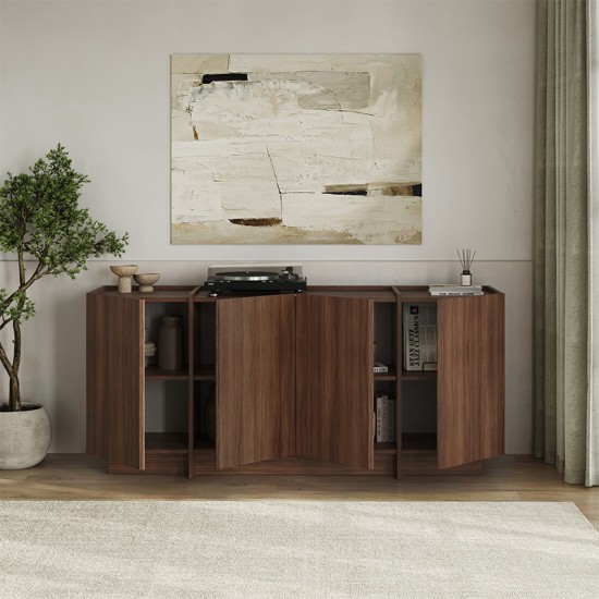 Μπουφές Dorma  χρώμα καρυδί milano 180x45x80,2εκ.