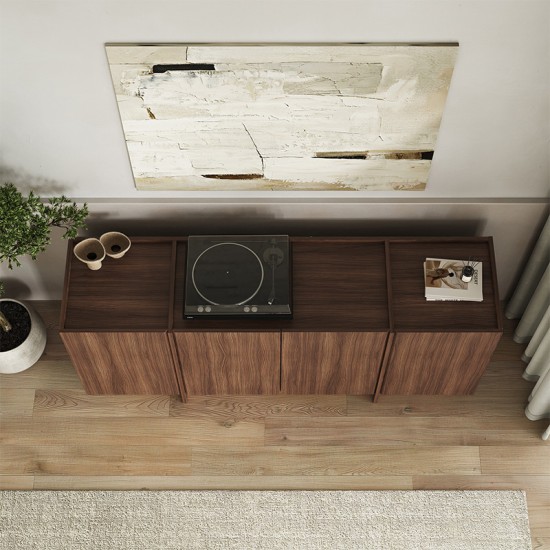 Μπουφές Dorma  χρώμα καρυδί milano 180x45x80,2εκ.