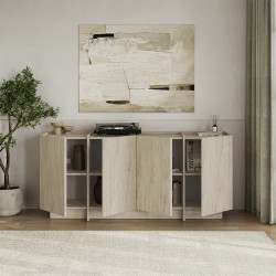 Μπουφές Dorma  χρώμα travertine 180x45x80,2εκ.