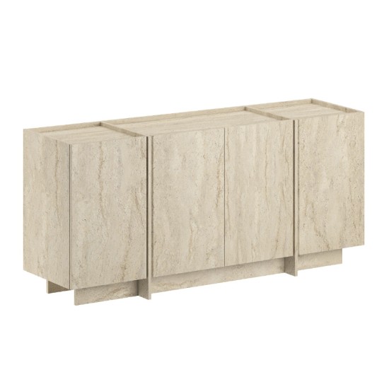 Μπουφές Dorma  χρώμα travertine 180x45x80,2εκ.
