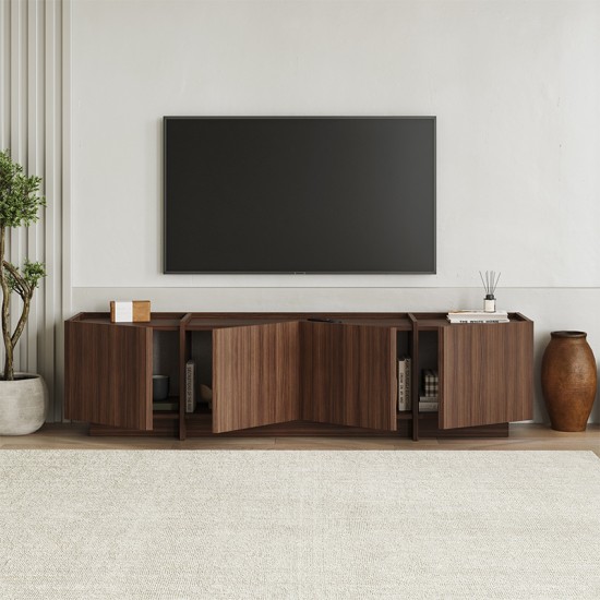 Έπιπλο τηλεόρασης Lowen  χρώμα καρυδί milano 180x35x46,2εκ.