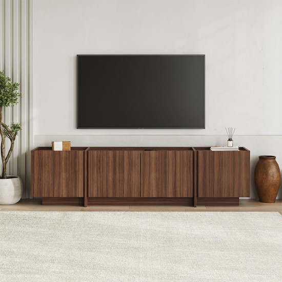 Έπιπλο τηλεόρασης Lowen  χρώμα καρυδί milano 180x35x46,2εκ.
