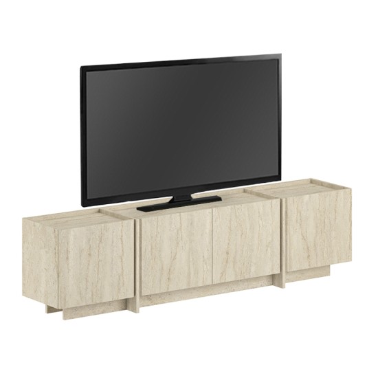 Έπιπλο τηλεόρασης Lowen  χρώμα travertine 180x35x46,2εκ.