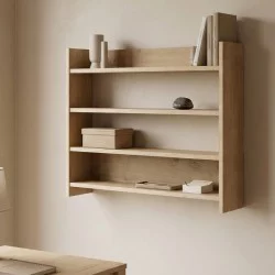 Ραφιέρα τοίχου Lane  χρώμα sapphire oak 85x15x66εκ.