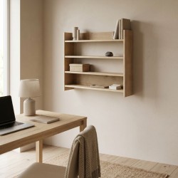 Ραφιέρα τοίχου Lane  χρώμα sapphire oak 85x15x66εκ.