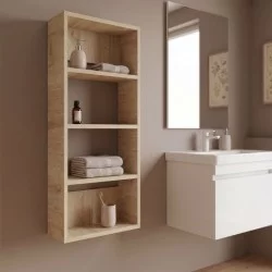 Ραφιέρα τοίχου Rafina  χρώμα sapphire oak 40x15x90εκ.