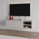 Έπιπλο τηλεόρασης επιτοίχιο Conrad  χρώμα sandstone 140x35x38εκ.