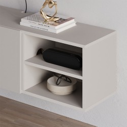 Έπιπλο τηλεόρασης επιτοίχιο Conrad  χρώμα sandstone 140x35x38εκ.