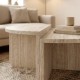 Τραπεζάκι σαλονιού Aloeva  χρώμα travertine Ø90x37εκ.