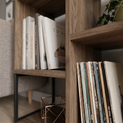 Βιβλιοθήκη Bolton  χρώμα ανοιχτό καρυδί 62x22x62εκ.