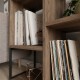 Βιβλιοθήκη Bolton  χρώμα ανοιχτό καρυδί 62x22x62εκ.