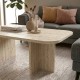 Τραπεζάκι σαλονιού Hillary  χρώμα travertine 100x60x41,8εκ.