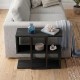 Τραπεζάκι βοηθητικό Homia  χρώμα black wood 56x25x56,5εκ.
