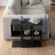 Τραπεζάκι βοηθητικό Homia  χρώμα black wood 56x25x56,5εκ.