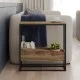Τραπεζάκι βοηθητικό Lido  χρώμα καρυδί Ud 60x22x62εκ.