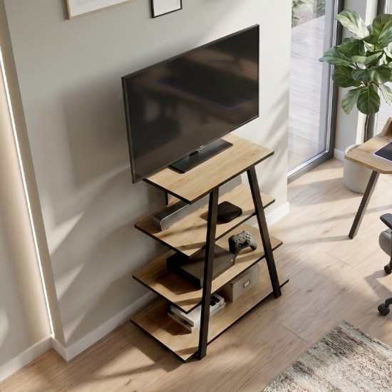 Έπιπλο τηλεόρασης Lyno  χρώμα sapphire oak 70,4x54x80εκ.