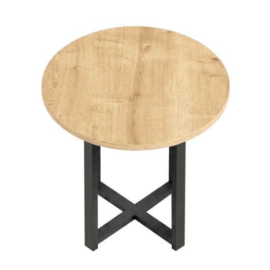 Τραπεζάκι βοηθητικό Mesa  χρώμα sapphire oak Ø45x50εκ.