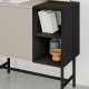 Μπουφές Mona  χρώμα sandstone - black wood 81x40x80εκ.