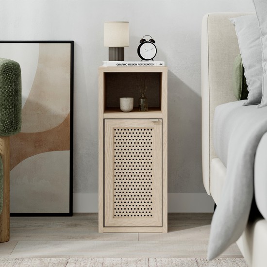 Κομοδίνο Inca  χρώμα light oak 25,2x32x60εκ.