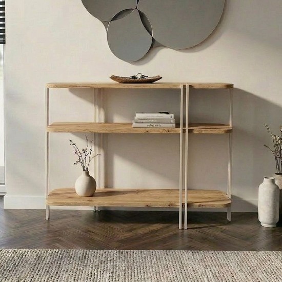 Κονσόλα Notus  χρώμα sapphire oak 92x34,5x75εκ.