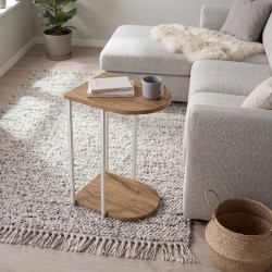 Τραπεζάκι βοηθητικό Roya  χρώμα καρυδί Ud 41,5x32x56εκ.