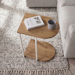Τραπεζάκι βοηθητικό Roya  χρώμα καρυδί Ud 41,5x32x56εκ.