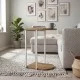 Τραπεζάκι βοηθητικό Roya  χρώμα καρυδί Ud 41,5x32x56εκ.