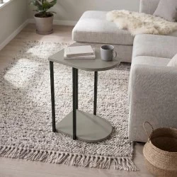 Τραπεζάκι βοηθητικό Roya  χρώμα ash green 41,5x32x56εκ.