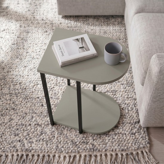 Τραπεζάκι βοηθητικό Roya  χρώμα ash green 41,5x32x56εκ.