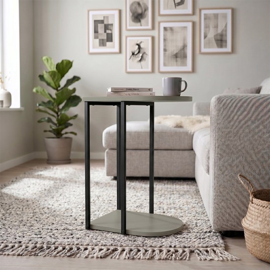 Τραπεζάκι βοηθητικό Roya  χρώμα ash green 41,5x32x56εκ.