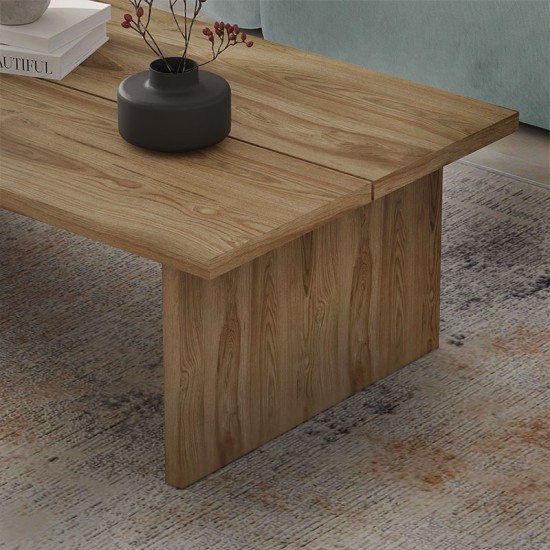 Τραπεζάκι σαλονιού Loana  χρώμα καρυδί Ud 120x70x40εκ.