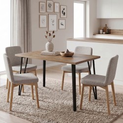 Τραπέζι Xana  χρώμα sepet oak 120x70x77,5εκ.