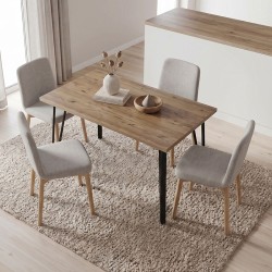 Τραπέζι Xana  χρώμα sepet oak 120x70x77,5εκ.