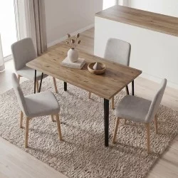 Τραπέζι Xana  χρώμα sepet oak 120x70x77,5εκ.