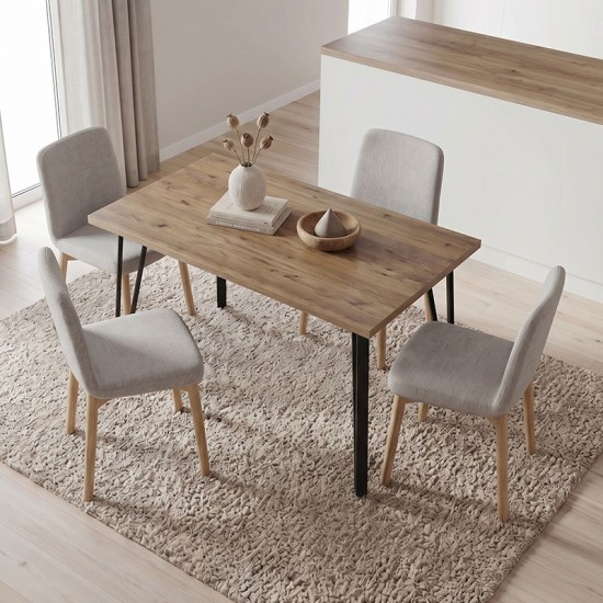 Τραπέζι Xana  χρώμα sepet oak 120x70x77,5εκ.